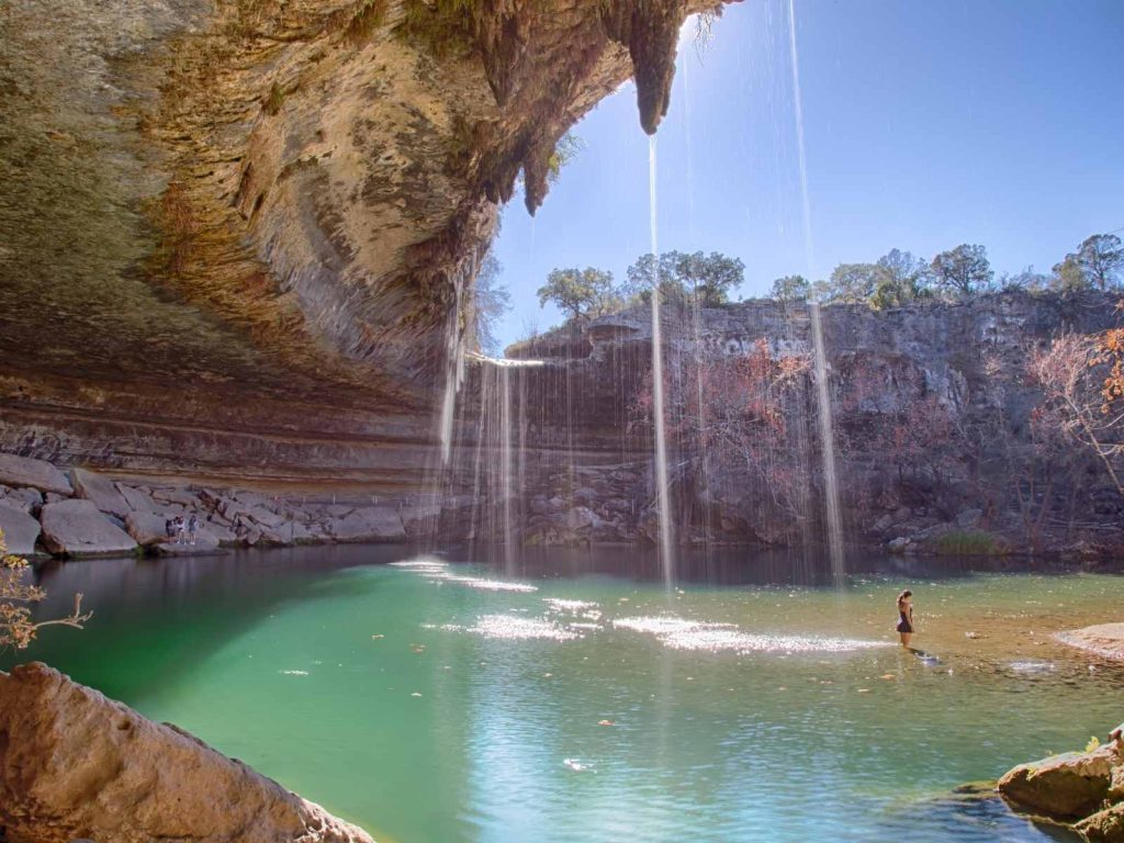 cave with water dripping-Dripping Springs