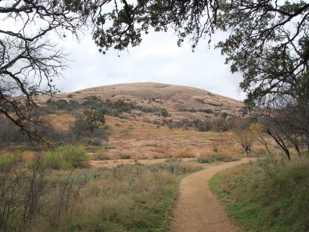 large pink granite rock-enchanted Rock State Park