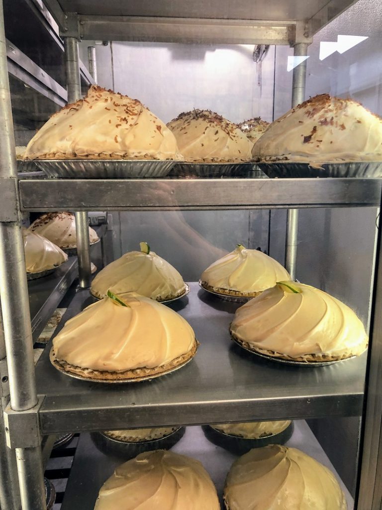 pies in a pie case