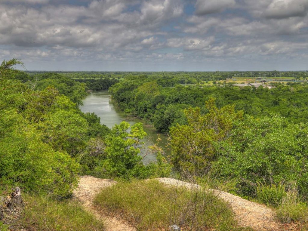 aerial view of river
