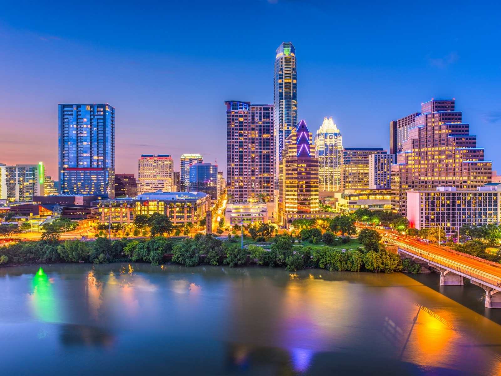 Austin skyline at night