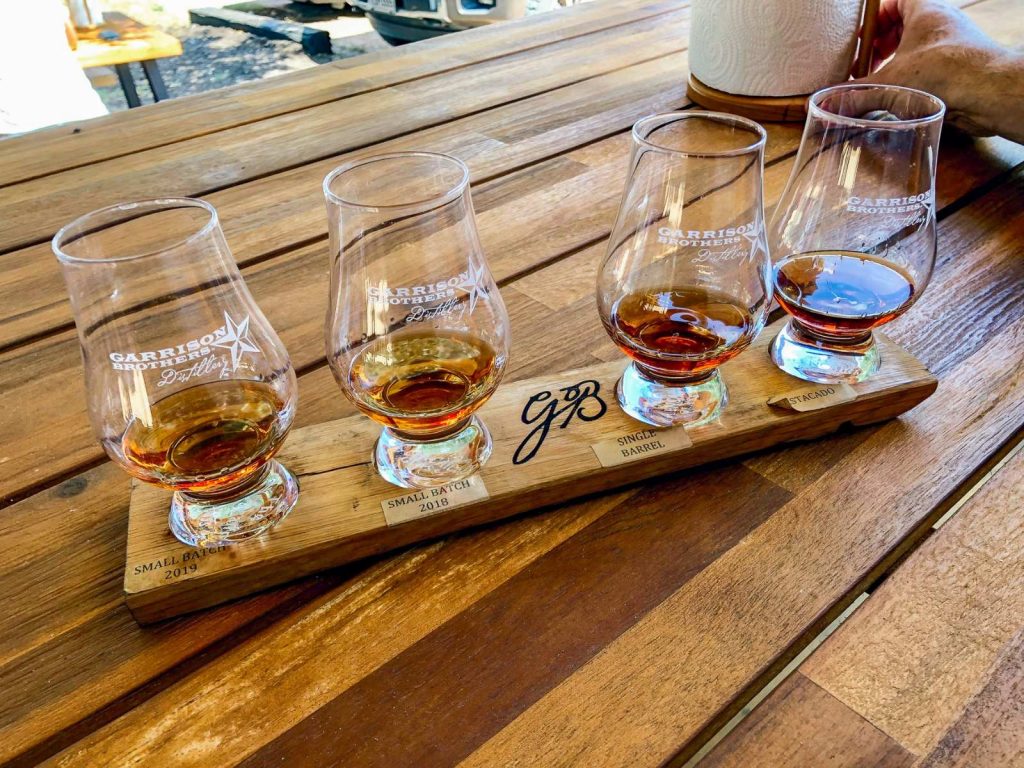 Garrison Brothers boubon flight