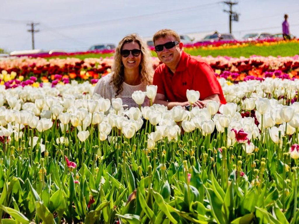 Marty and Michelle in the Texas tulips